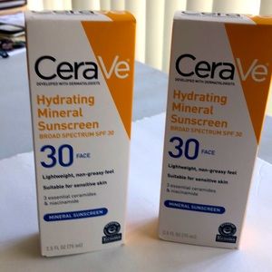 CeraVe Hydrating Mineral Sunscreen (CREAM)